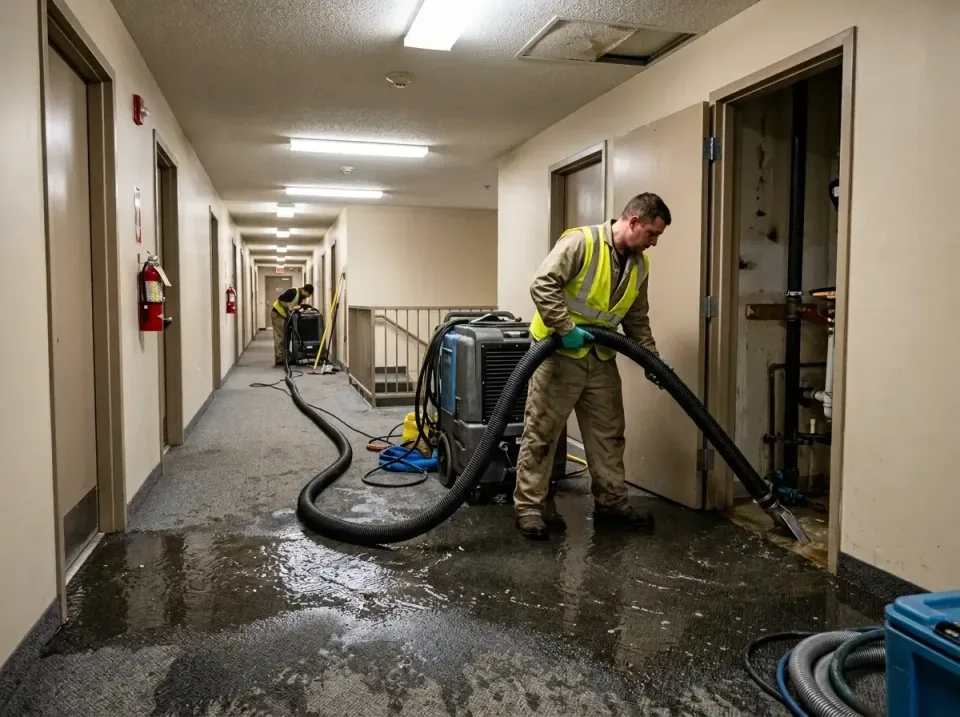 multi-unit-apartment-hallway-f-005 — frequently asked questions, Emergency Burst Pipe Water Extraction & Removal in Bardmoor…